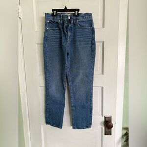 Madewell high rise slim crop boyjean